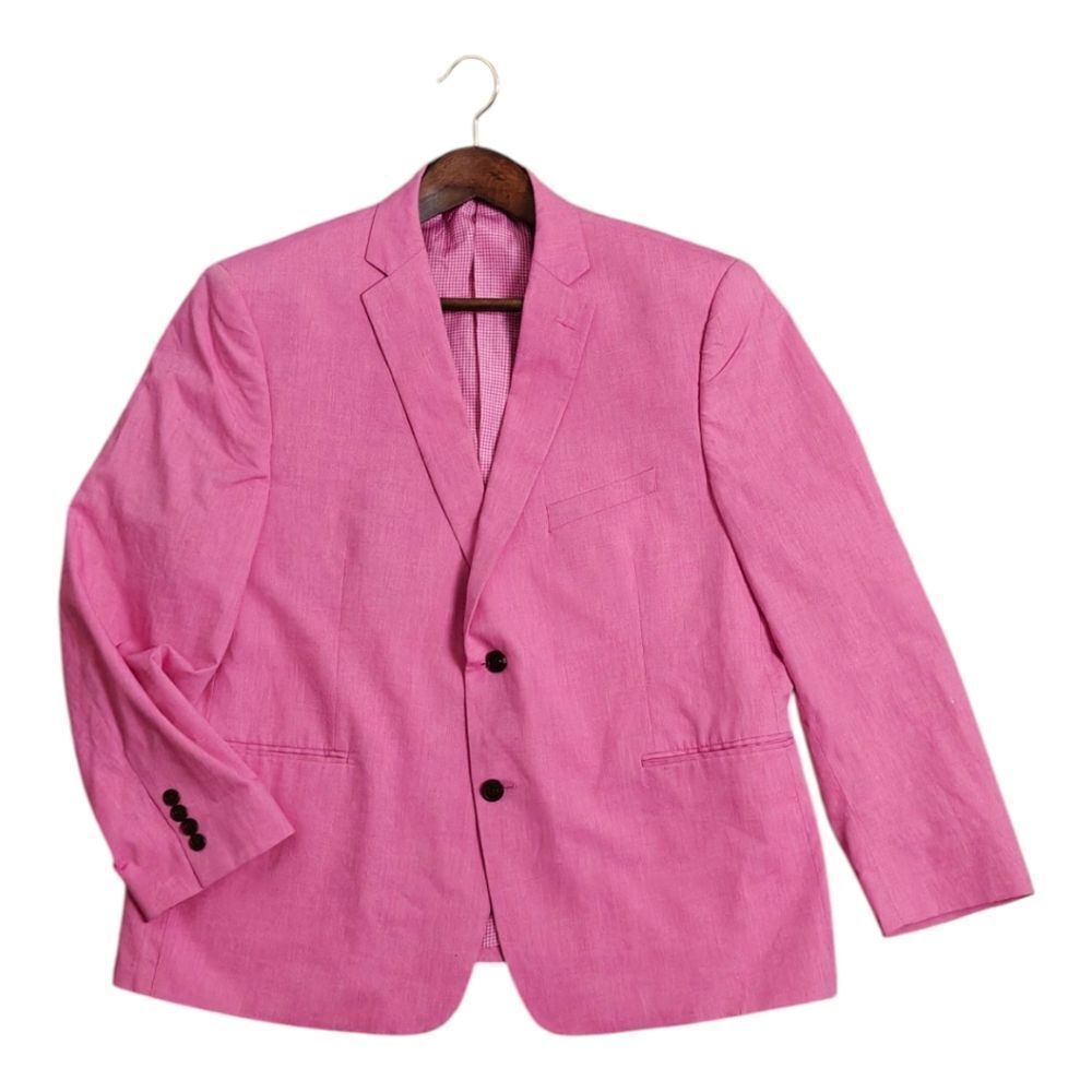 Saddlebred Vibrant Pink Sport Coat Blazer Suit Jacket 46S - Picture 3 of 10
